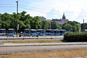 verschiedene Busse am Balti jaam (Hauptbahnhof) von Tallinn