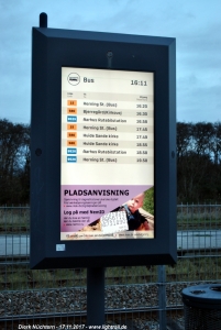 Abfahrtstafel Ringkøbing Busbahnhof