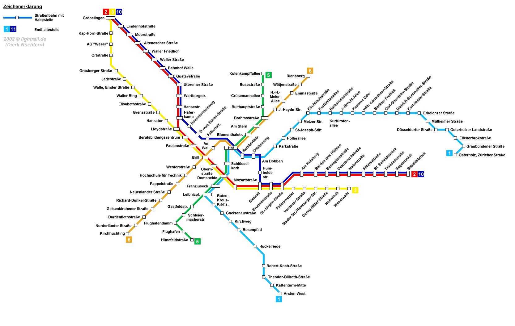 Liniennetz 1983