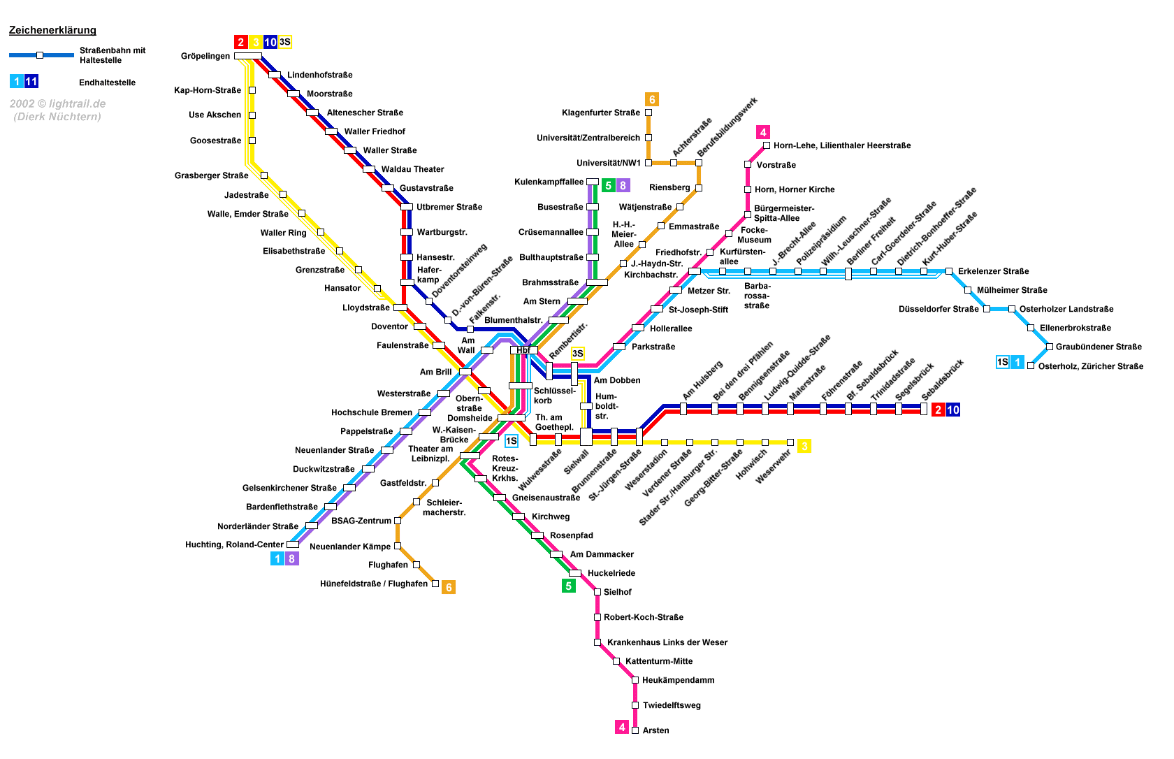 Liniennetz 1983